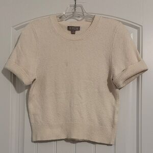 J. Crew Ivory Short Sleeve Sweater
